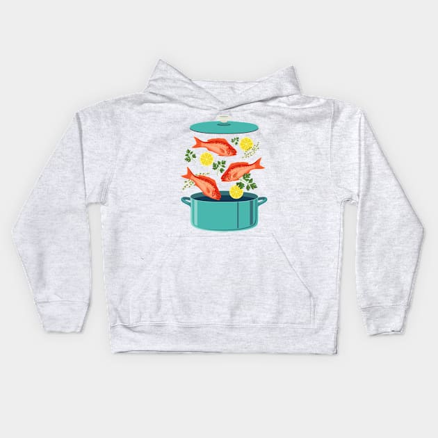 Fish Explosion! Kids Hoodie by SWON Design